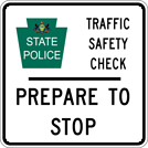 Image of a Traffic Safety Check Sign (I30-1)