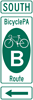 Image of a BicyclePA Route Marker Turn Assembly (M1-8A-2)