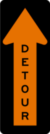 Image of a Detour Arrow Straight Sign (M4-10S)