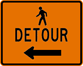 Image of a Pedestrian Detour Sign (M4-9B)
