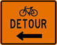 Image of a Bicycle Detour Sign (M4-9C)