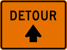 Image of a Detour Sign, Straight (M4-9S)