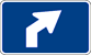 Image of a Interstate Advance 45 Degree Right Turn Marker (M5-2-1R)