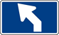 Image of an Interstate Advance 45 Degree Left Turn Marker (M5-2P-1L)
