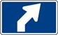 Image of an Interstate Advance 45 Degree Right Turn Marker (M5-2P-1R)