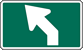 Image of a Business/Turnpike Advance 45 Degree Left Turn Marker (M5-2P-2L)