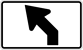 Image of an Advance 45 Degree Left Turn Marker (M5-2PL)