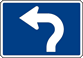 Image of an Interstate Curved-Stem Advance Turn Arrow Marker (M5-3P-1)