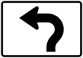 Image of a Curved-Stem Advance Turn Arrow Marker (M5-3P)
