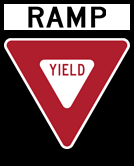 Image of a Ramp Yield Sign (R1-1-4)