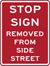 Image of a Stop Sign Removed From Side Street Sign (R1-4-1)