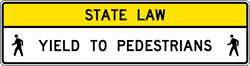 Image of a Overhead Pedestrian Crossing sign (R1-9)