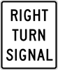 Image of a Right Turn Signal Sign (R10-10R)