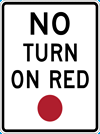 Image of a No Turn On Red Symbol Sign (R10-11)