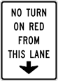 Image of a No Turn On Red From This Lane (R10-11D)