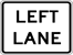 Image of a Left Lane Plaque (R10-6-1)