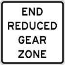 Image of a End Reduced Gear Zone Sign (R14-13)