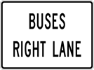 Image of a Buses Right Lane Sign (R14-19)