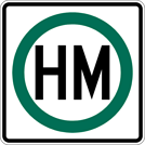 Image of a Hazardous Material Route Sign (R14-2)