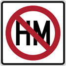 Image of a Hazardous Material Prohibition Sign (R14-3)