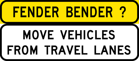 Image of a Fender Bender Sign (R16-4)