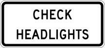 Image of a Check Headlights Sign (R16-9)