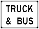 Image of a Truck and Bus Plaque (R2-101)