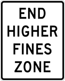 Image of a End Fines Zone Sign (R2-11)