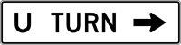 Image of a U Turn (Right Arrow) Sign (R3-25B)