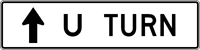 Image of a U Turn (Straight Arrow) Sign (R3-26A)