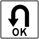 Image of a U-Turn OK Sign (R3-5-1)