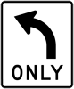 Image of a Left Turn Sign (R3-5L)