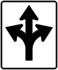 Image of a Optional Left, Straight, and Right Turn Sign (R3-6LSR)