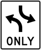 Image of a Two-Way Left Turn Only Sign (R3-9A)