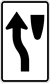 Image of a Keep Left (Narrow) Sign (R4-8C)