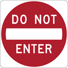 Image of a Do Not Enter Sign (R5-1)