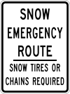 Image of a Snow Emergency Route Sign (R5-105)