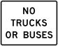 Image of a No Trucks or Buses Sign (R5-3-4)
