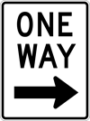 Image of a Vertical Right One-Way Sign (R6-2R)
