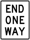 Image of a End One-Way Sign (R6-7)