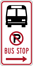 Image of a No Parking Bus Stop Sign (R7-107A)