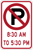Image of a No Parking Restricted Hours Sign (R7-2)
