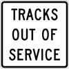Image of a Tracks Out Of Service Sign (R8-9)