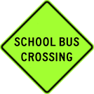 Image of a School Bus Crossing Sign (S3-3)