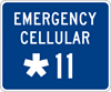 Image of a Emergency Cellular Sign (*11) (D12-14A)