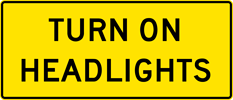 Image of a Turn on Headlights Sign (G20-10A)