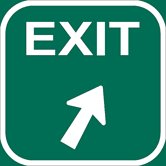 Image of an Exit (45 Degree Arrow) Sign (MPT-06)