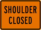 Image of a Shoulder Closed Sign (MPT-34)