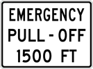 Image of an Emergency Pull-Off Distance Sign (PTC-EPA)