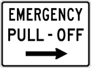 Image of an Emergency Pull-Off Arrow Sign (PTC-EPB)
